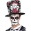 Smiffys DAY OF THE DEAD SKULL & ROSE TOP HAT