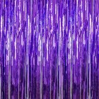 La Fete PURPLE FOIL FRINGE CURTAIN