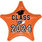 XL XtraLife 18IN CLASS OF 2024 ORANGE STAR