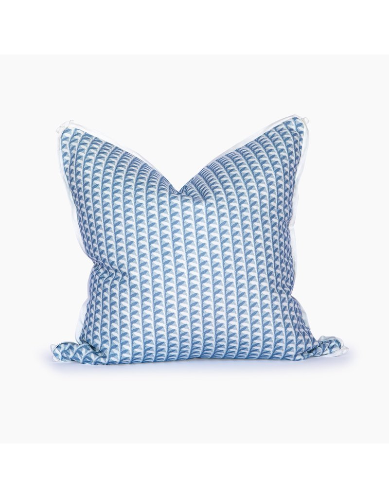 Florida Basketweave Blue Smoke Pillow - 22x22