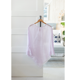 Linen Sheer Poncho - Lavender