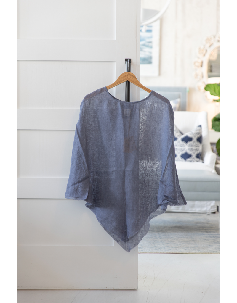 Linen Sheer Poncho