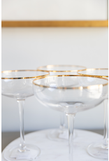 Martini Glass w/ Gold Rim