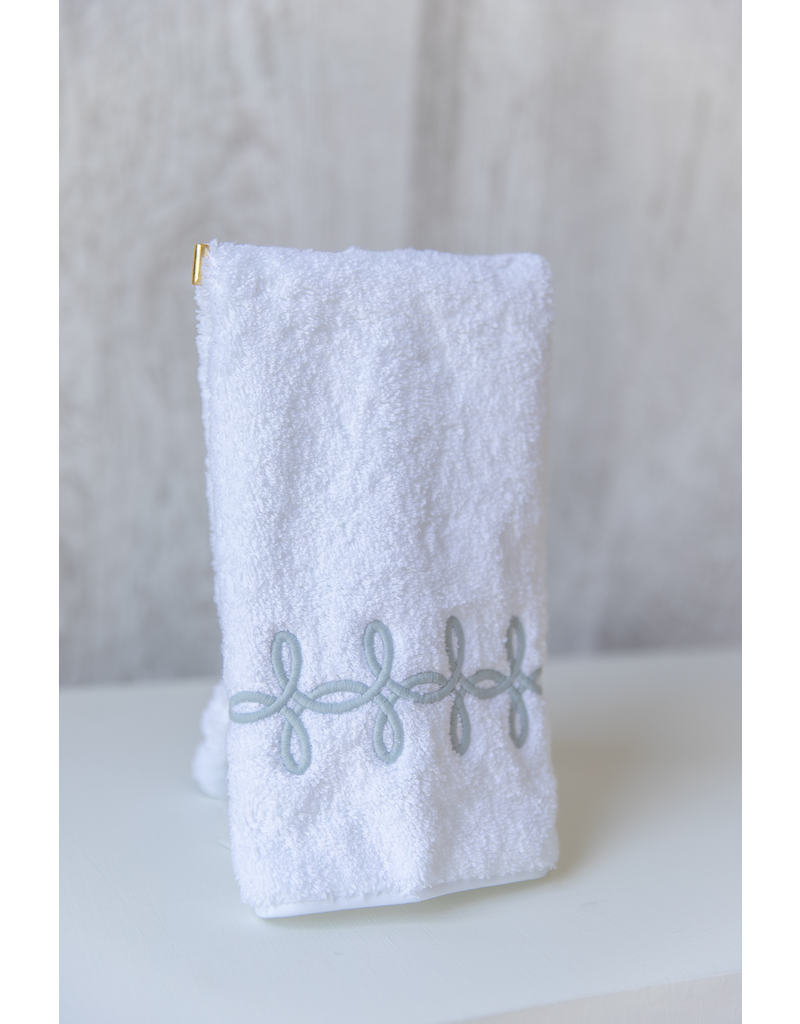Gordian Guest Towel 14x21- Terry - Knot Silver