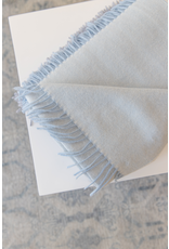 Herringbone Alpaca Throw - Ice Blue