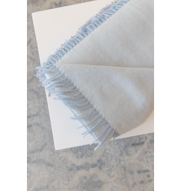 Herringbone Alpaca Throw - Ice Blue