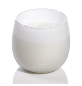 White Glass Ballon Candle - 40oz.