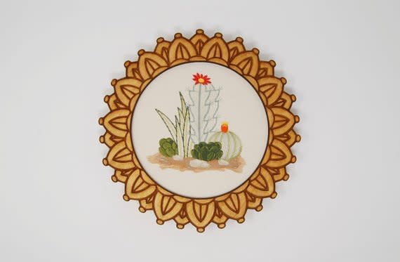 Handcrafted decorative embroidery frame 8  the makery shop