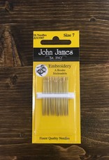 John James Needles John James Embroidery Needles Size  7