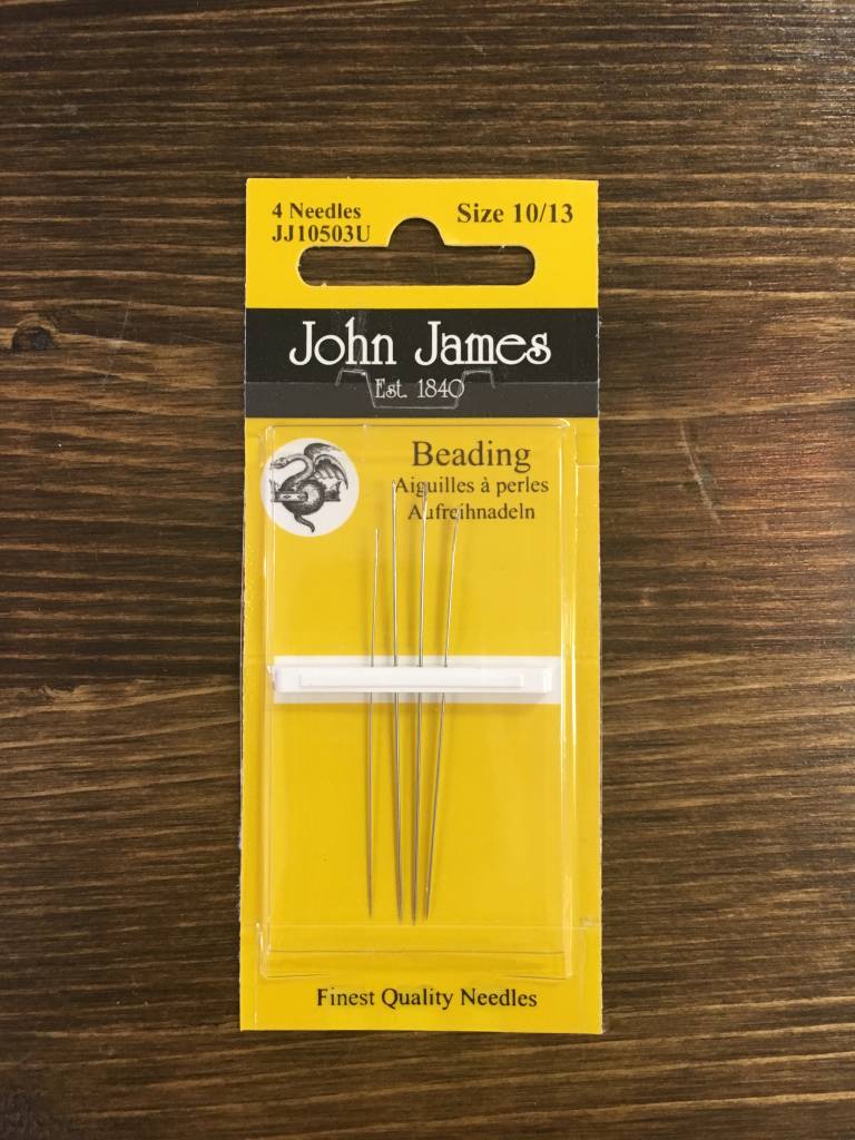 Two Size 10 Curved John James English Beading Needles 