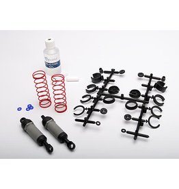 TRAXXAS TRA3760A ULTRA SHOCKS (GREY) (LONG) (COMPLETE W/ SPRING PRE-LOAD SPACERS & SPRINGS) (2)