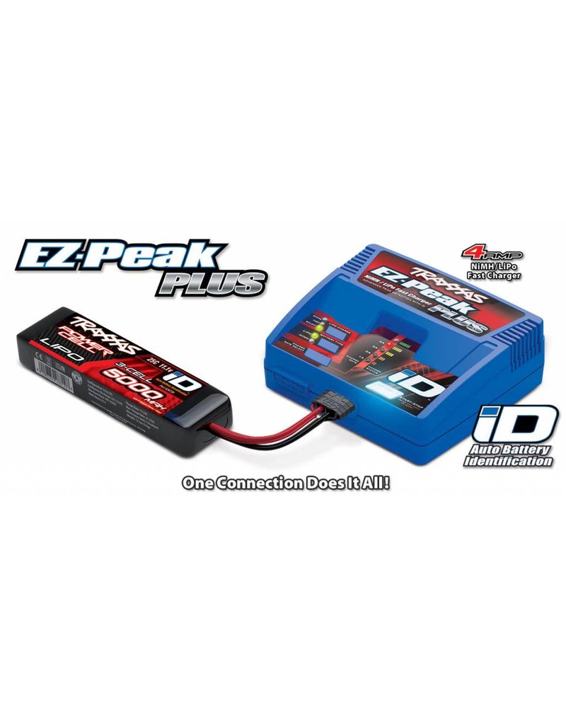 TRAXXAS TRA2970 CHARGER, EZ-PEAK PLUS, 4 AMP, NIMH/LIPO WITH ID AUTO BATTERY IDENTIFICATION