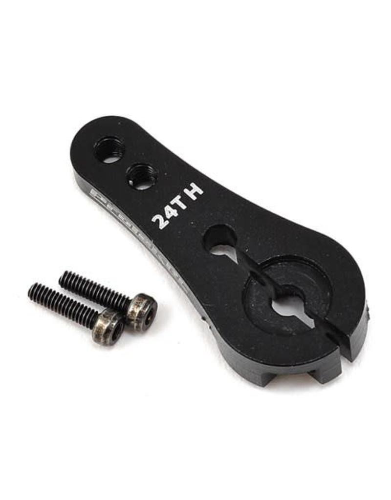 PROTEK RC PTK-7802BK 4MM ALUMINUM LONG CLAMPING SERVO HORN (BLACK) 24T