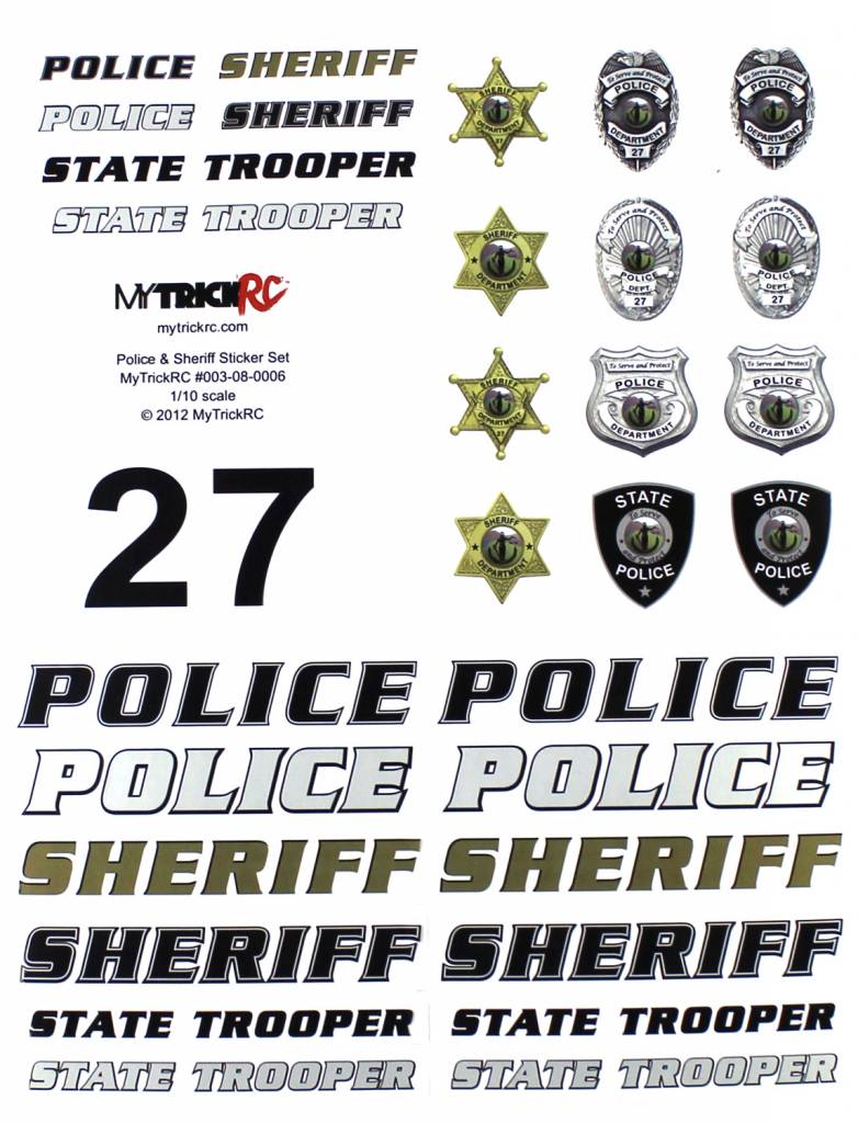 MYK-ST3 POLICE & SHERIFF DECAL SET