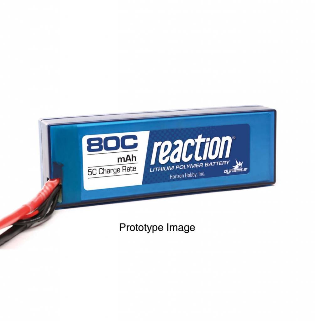 DYNP4008EC 2S LIPO 7.4V 5700MAH 80C HARDCASE BATTERY: EC3