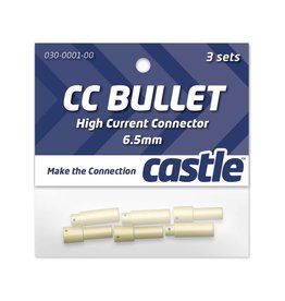 CASTLE CREATIONS CSECCBUL653 6.5MM BULLET CONNECTORS