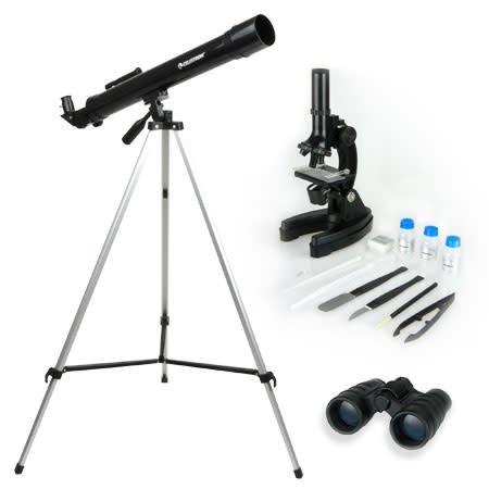 CSN22010 THREE PIECE SCIENCE KIT (TELESCOPE, MICROSCOPE, BINOCULARS)