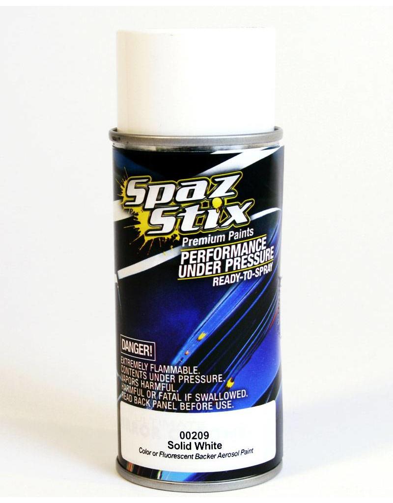 SPAZ STIX SZX00209 SOLID WHITE/BACKER AEROSOL PAINT, 3.5OZ CAN