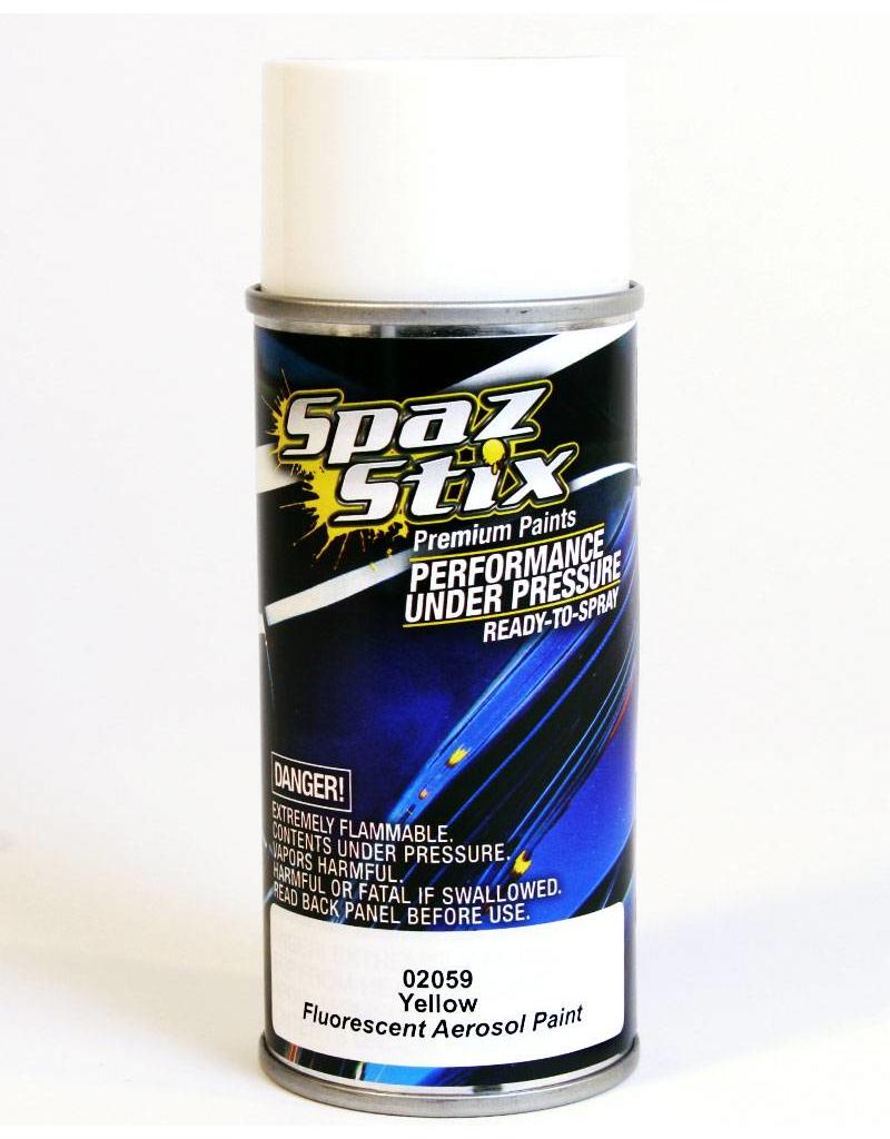 SPAZ STIX SZX02059 YELLOW FLUORESCENT AEROSOL PAINT, 3.5OZ CAN