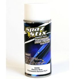 SPAZ STIX SZX02259 ELECTRIC BLUE FLORESCENT AEROSOL PAINT, 3.5OZ CAN