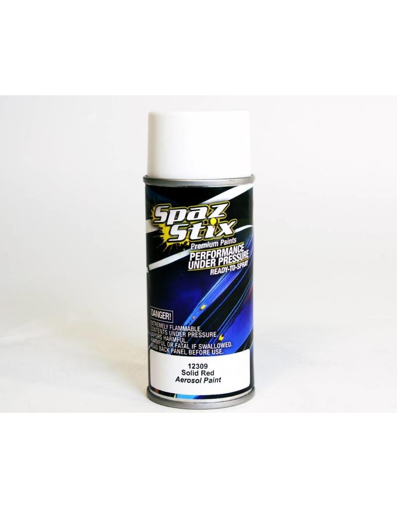 SPAZ STIX SZX12309 SOLID RED AEROSOL PAINT, 3.5OZ CAN