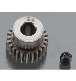 ROBINSON RACING RRP1024 48P PINION GEAR 24T (3.17MM BORE): NICKEL PLATED ALLOY STEEL