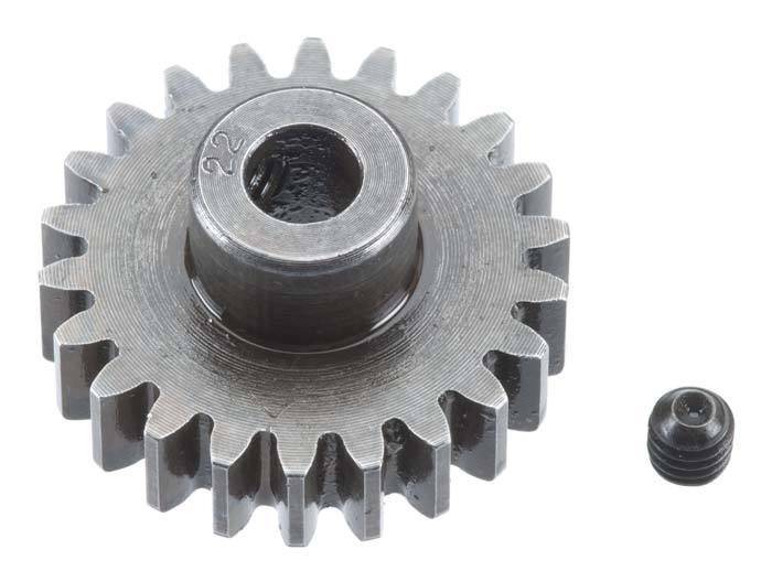 RRP1222 - Extra Hard Steel 5mm Bore 1 Module Pinion, 22T