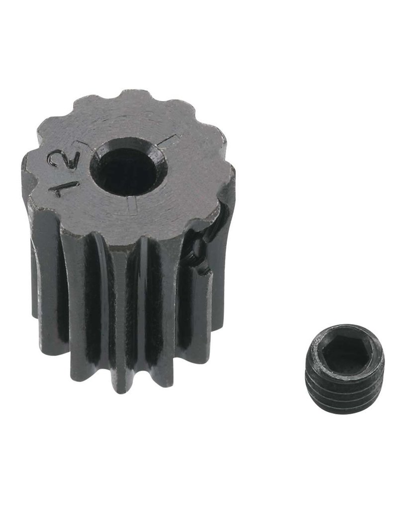 ROBINSON RACING RRP1812 0.5 MOD PINION GEAR 12T (2MM BORE): HARDENED STEEL