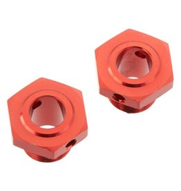ARRMA AR310447 ALUMINUM 17MM WHEEL HEX (13.6MM THICKNESS): RED (2)