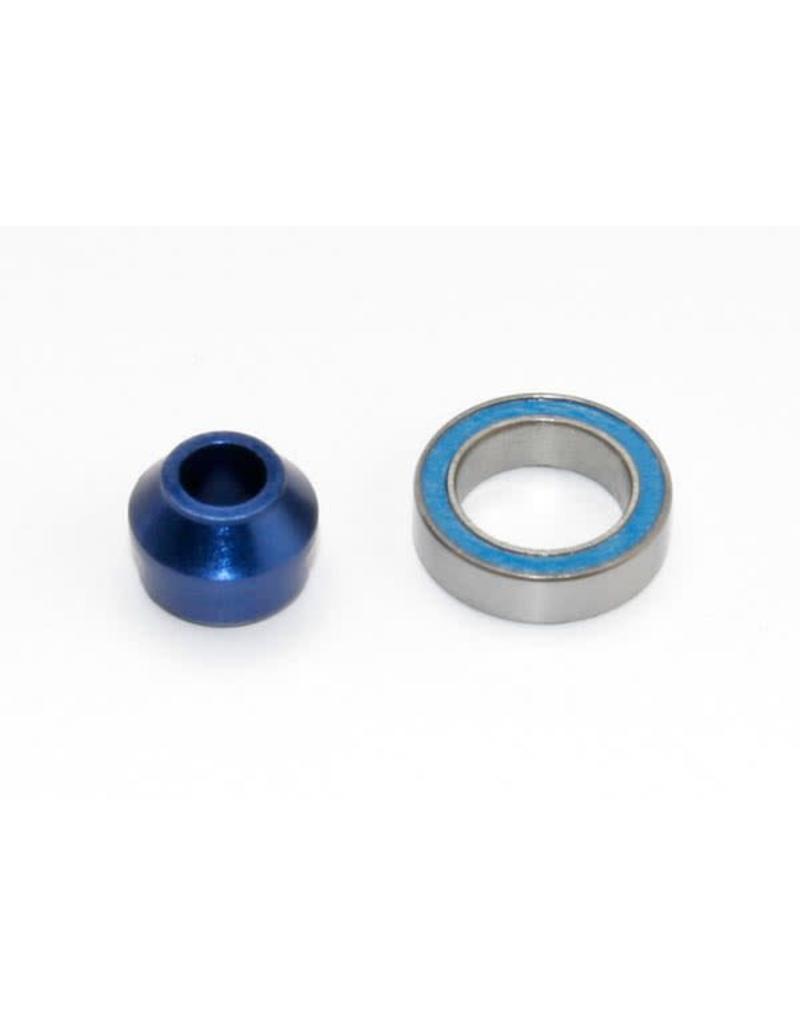 TRAXXAS TRA6893X BEARING ADAPTER, 6160-T6 ALUMINUM (BLUE-ANODIZED) (1)/10X15X4MM BALL BEARING (BLUE RUBBER SEALED) (1) (FOR SLIPPER SHAFT)
