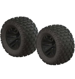 ARRMA AR550044 DBOOTS FORTRESS MT TIRE SET GLUED BLK (2)