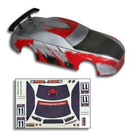 REDCAT RACING 12304 ONROAD BODY: RED/CARBON FIBER