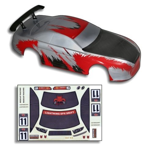 12304 ONROAD BODY: RED/CARBON FIBER