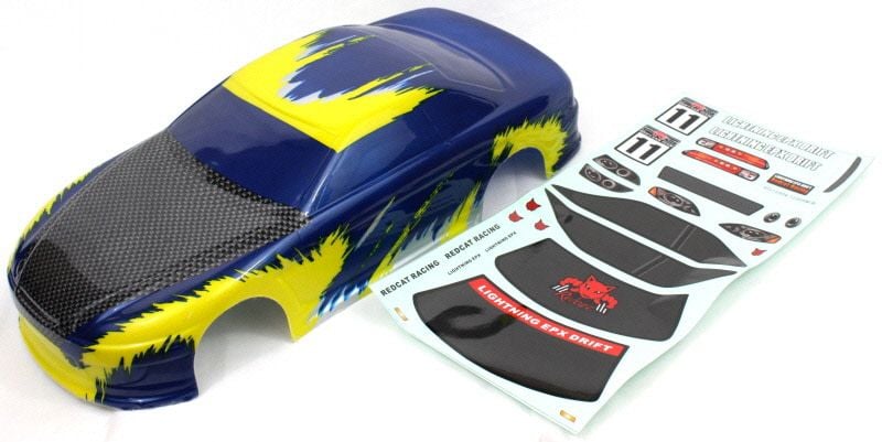12305 ONROAD CAR BODY: BLUE /YELLOW