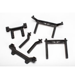 TRAXXAS TRA3619 BODY MOUNTS, FRONT & REAR/ BODY MOUNT POSTS, FRONT & REAR (ADJUSTABLE)/ 2.5X18MM SCREW PINS (4)