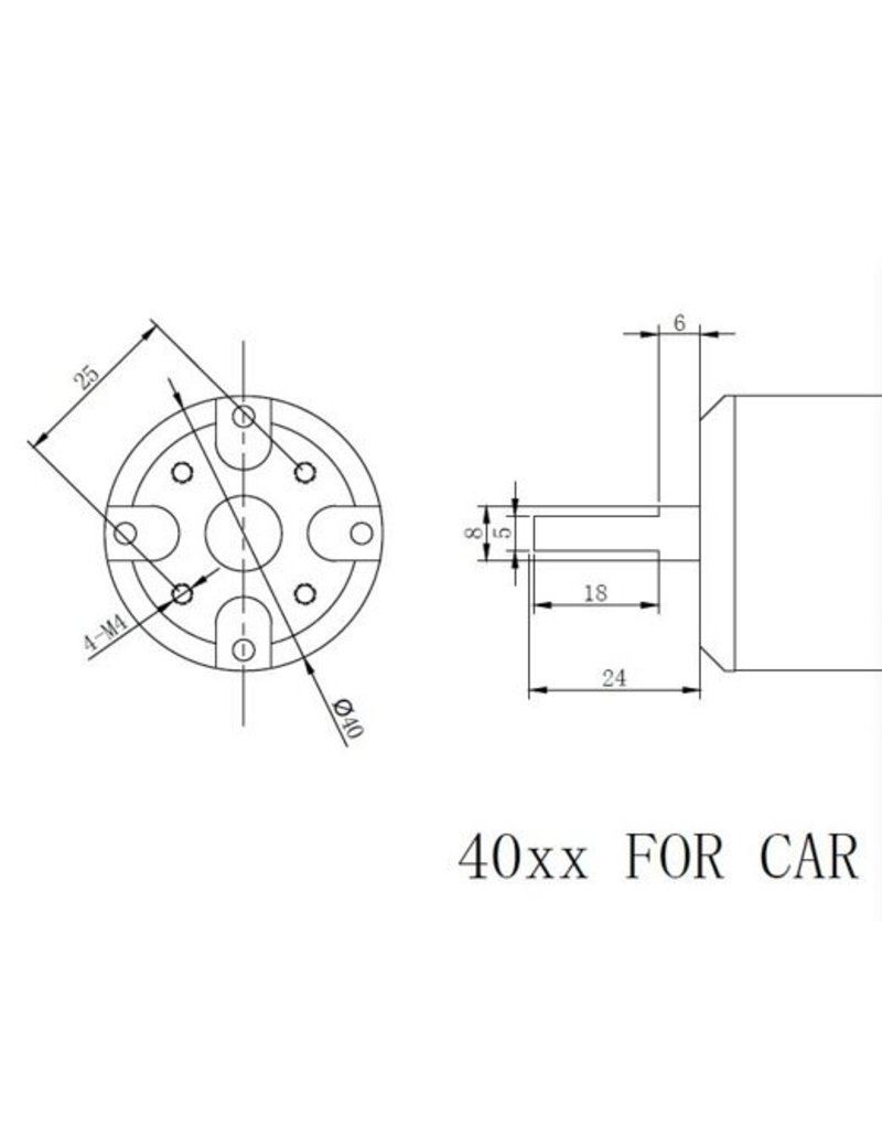 TP POWER TP4070CM-V1 2700KV 6S MAX 5MM SHAFT BRUSHLESS MOTOR TP4070CM-V1-2700KV