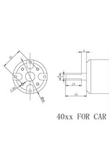 TP POWER TP4050CM-V1 2300KV 8S MAX 5MM SHAFT BRUSHLESS MOTOR TP4050CM-V1-2300KV