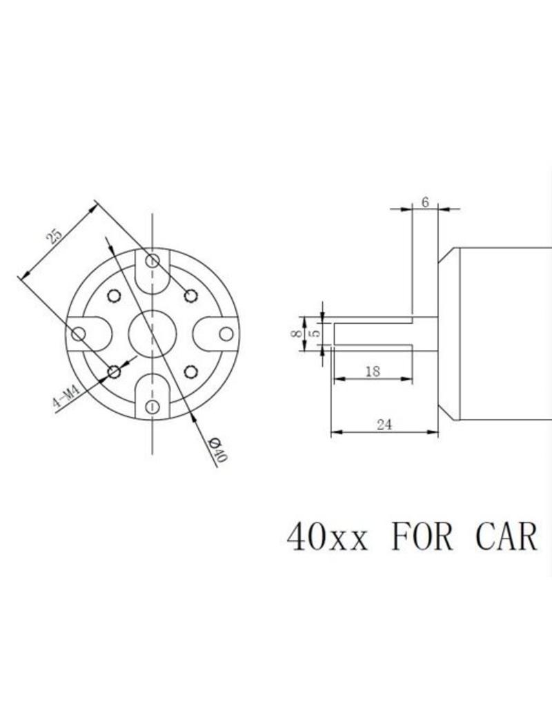 TP POWER TP4040CM-V1 2850KV 8S MAX 5MM SHAFT