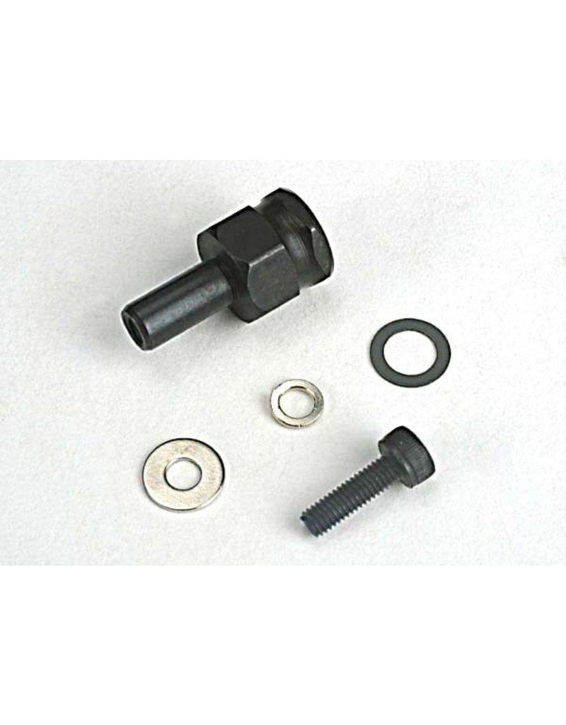 TRAXXAS TRA4844 ADAPTER NUT, CLUTCH/ 3X10MM CAP SCREW/WASHER/ SPLIT WASHER (NOT FOR USE WITH IPS CRANKSHAFTS)