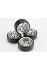 TRAXXAS TRA4873 TIRES, PRO-TRAX ON-ROAD (MEDIUM COMPOUND WITH CONTOURED INSERTS) (MOUNTED AND GLUED TO PART #4872 WHEELS) (2 LEFT, 2 RIGHT)