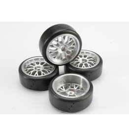 TRAXXAS TRA4873 TIRES, PRO-TRAX ON-ROAD (MEDIUM COMPOUND WITH CONTOURED INSERTS) (MOUNTED AND GLUED TO PART #4872 WHEELS) (2 LEFT, 2 RIGHT)