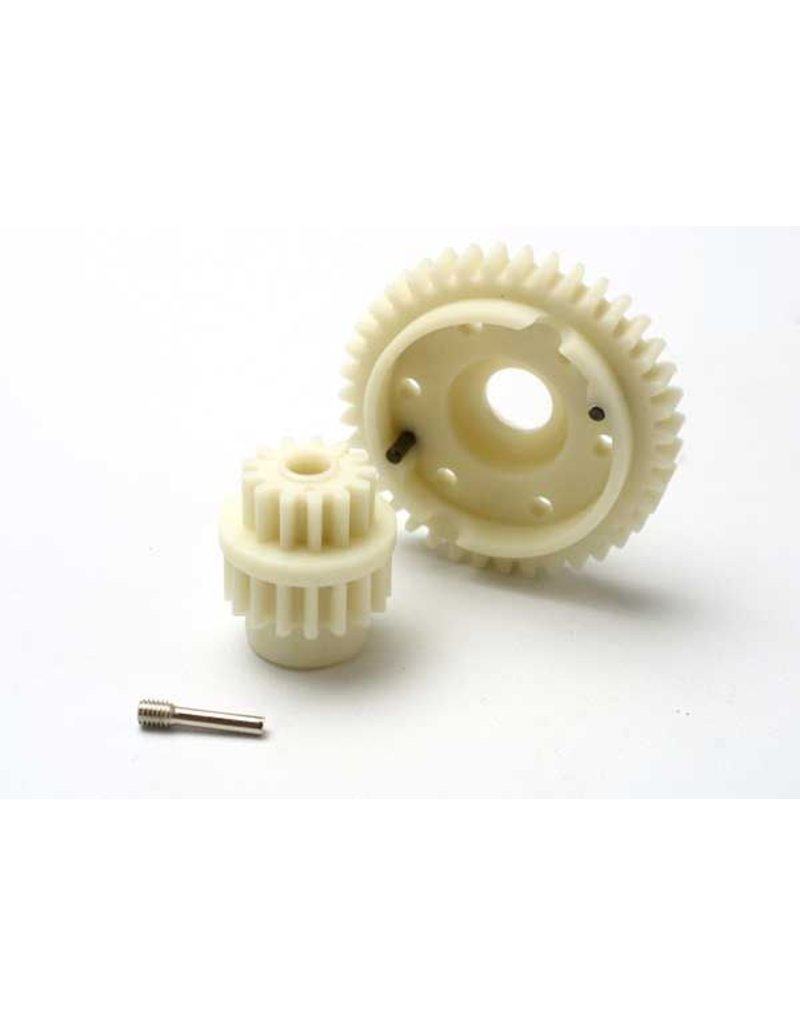 TRAXXAS TRA5385 GEAR SET, 2-SPEED STANDARD RATIO (2ND SPEED GEAR 39T, 13T-17T INPUT GEARS, HARDWARE)