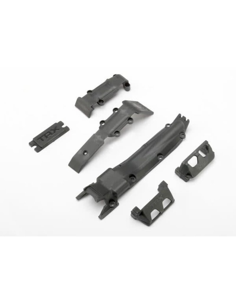 TRAXXAS TRA7037 SKIDPLATE SET, FRONT (1)/ REAR (1)/ TRANSMISSION (1)/ STEERING SERVO GUARDS (2) / STEERING SERVO COVER PLATE (1)