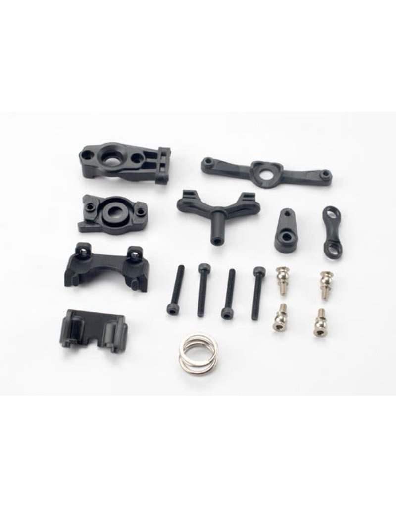 TRAXXAS TRA7043 STEERING ARM (UPPER & LOWER)/ STEERING LINK/ SERVO HORN/ SERVO SAVER/ SERVO SAVER SPRING/ SERVO HORN MOUNT/ BALL STUD (2)/ SHOCK MOUNTS, FRONT & REAR/ 2.5X18MM CS (4)
