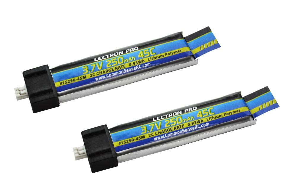 LECTRON PRO 1S LIPO 3.7V 250MAH 45C BATTERY (MCX) (2)