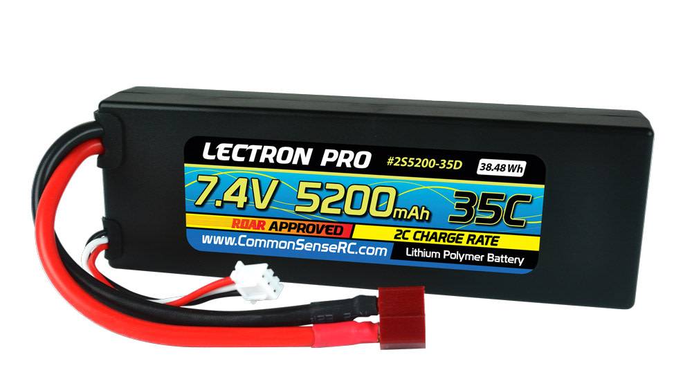 2S5200-35D - 7.4V 5200mAh 35C Lipo Battery with Deans-Type Connector