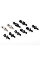 TRAXXAS TRA7540X PIVOT BALLS: BLACK (6), SILVER (2), BLACK (LONG) (2)