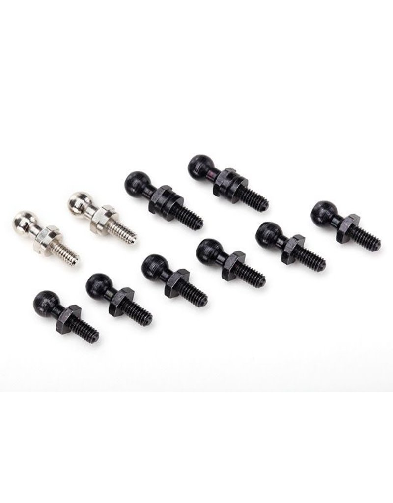 TRAXXAS TRA7540X PIVOT BALLS: BLACK (6), SILVER (2), BLACK (LONG) (2)