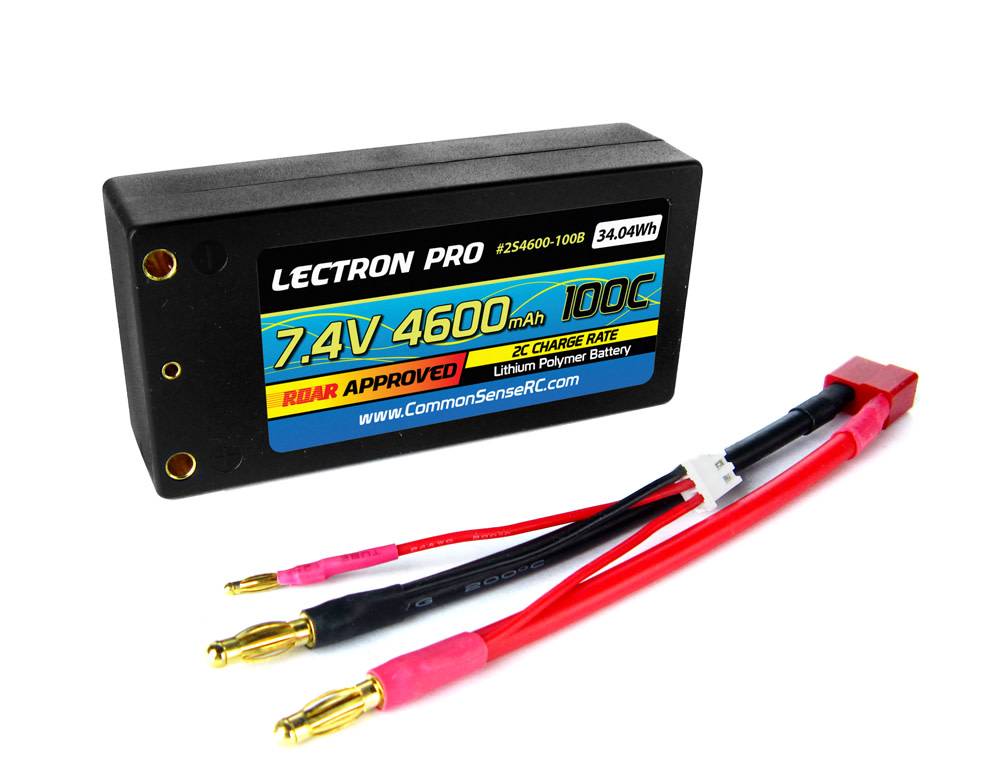 LECTRON PRO 2S LIPO 7.4V 4600MAH 100C BATTERY: DEANS