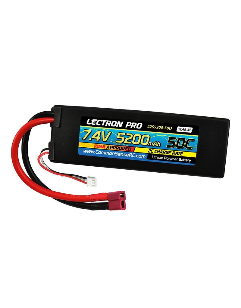 LECTRON PRO LECTRON PRO 2S LIPO 7.4V 5200MAH 50C BATTERY: DEANS